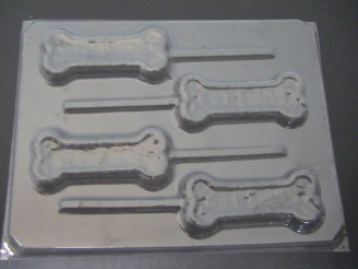 674 Dog Bone Lollipop Chocolate or Hard Candy Lollipop Mold